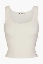 Eterne Square Neck Tank-Ivory