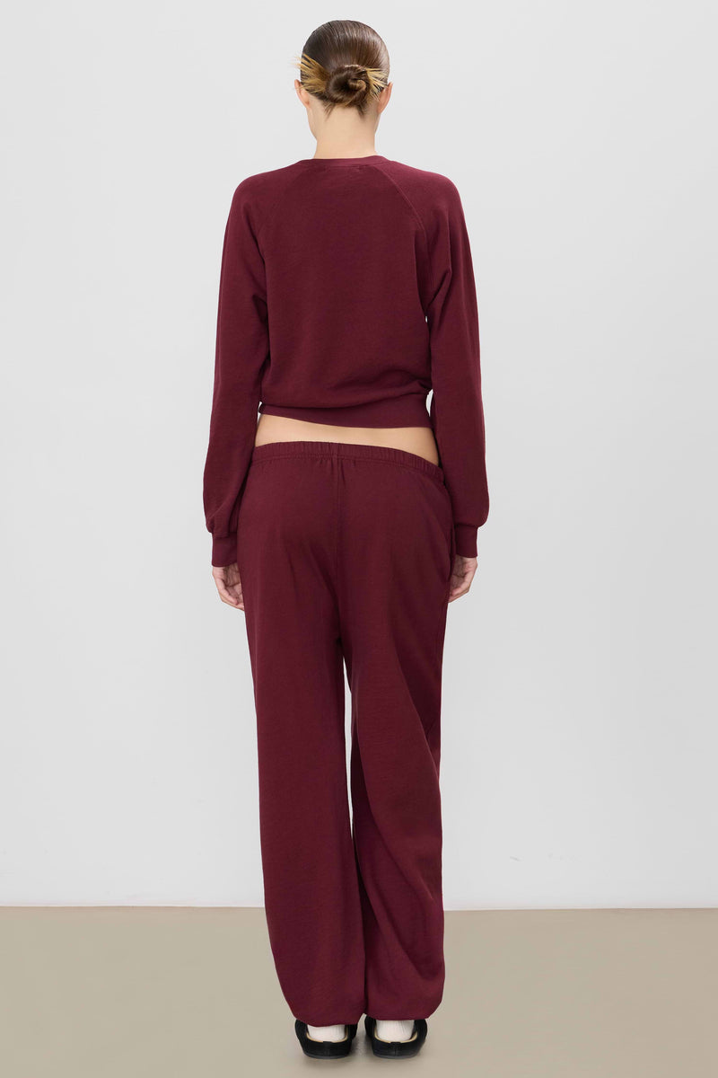 Eterne Boyfriend Pocket Sweatpant-Oxblood