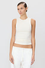 Eterne Sleeveless Crewneck Tank-Ivory