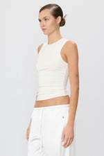 Eterne Sleeveless Crewneck Tank-Ivory