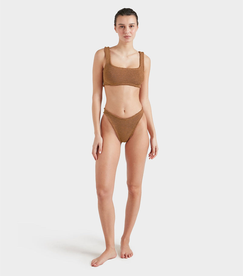 Hunza G Xandra Bikini- Metallic Cocoa