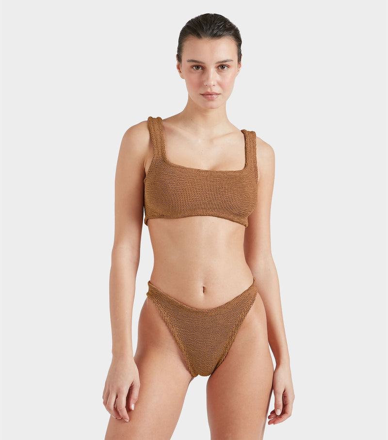 Hunza G Xandra Bikini- Metallic Cocoa