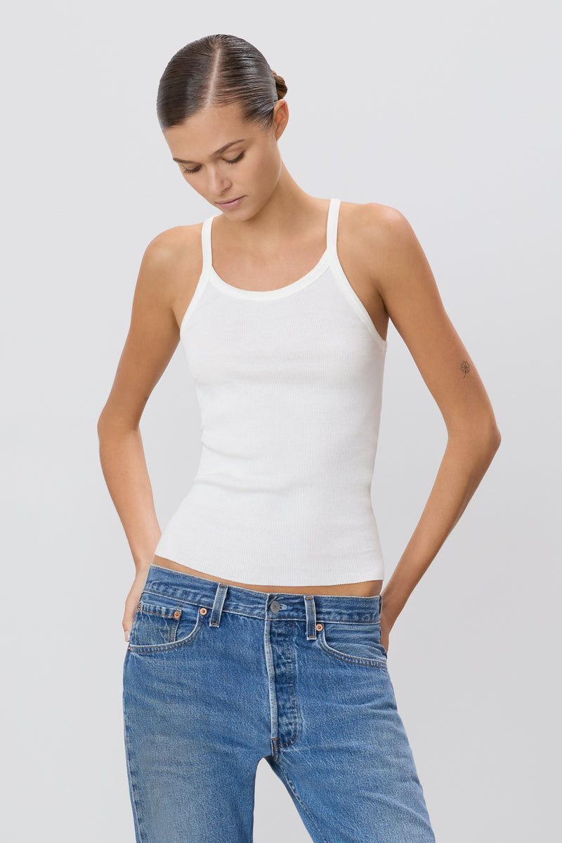 Eterne Rib Tank-Ivory