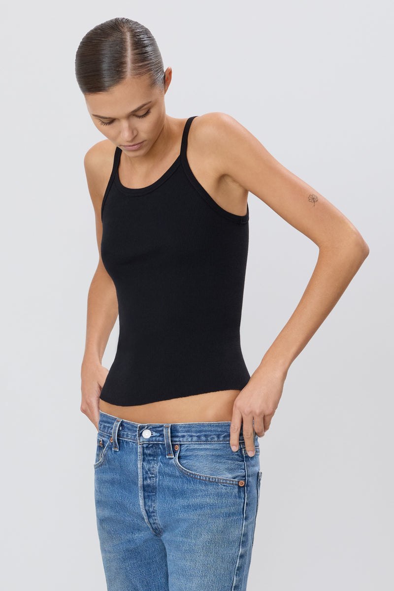 Eterne Rib Tank-Black