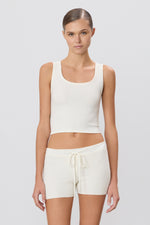 Eterne Square Neck Tank-Ivory