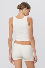 Eterne Square Neck Tank-Ivory